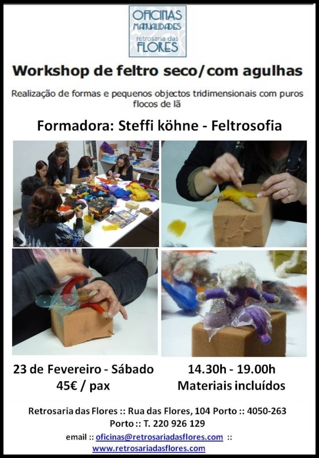 Poster workhop Feltro seco - Porto Fev. 2013